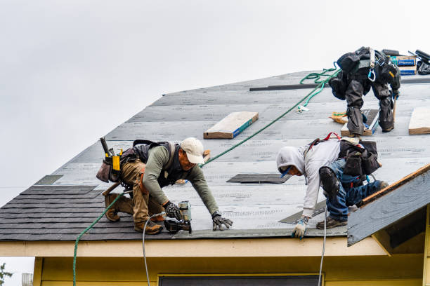 Professional Metal Roofing technician working in Fishers, NY